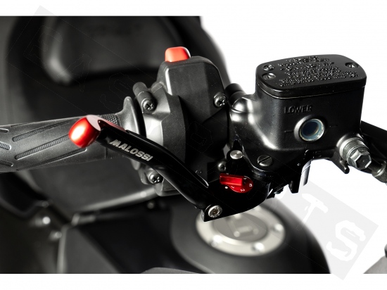 Levier frein droit réglable noir/rouge MALOSSI T-Max 560 E5 2020->